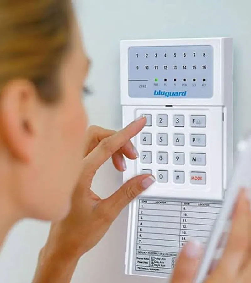 Alarm keypad installed by Smart Home Alarm Automation